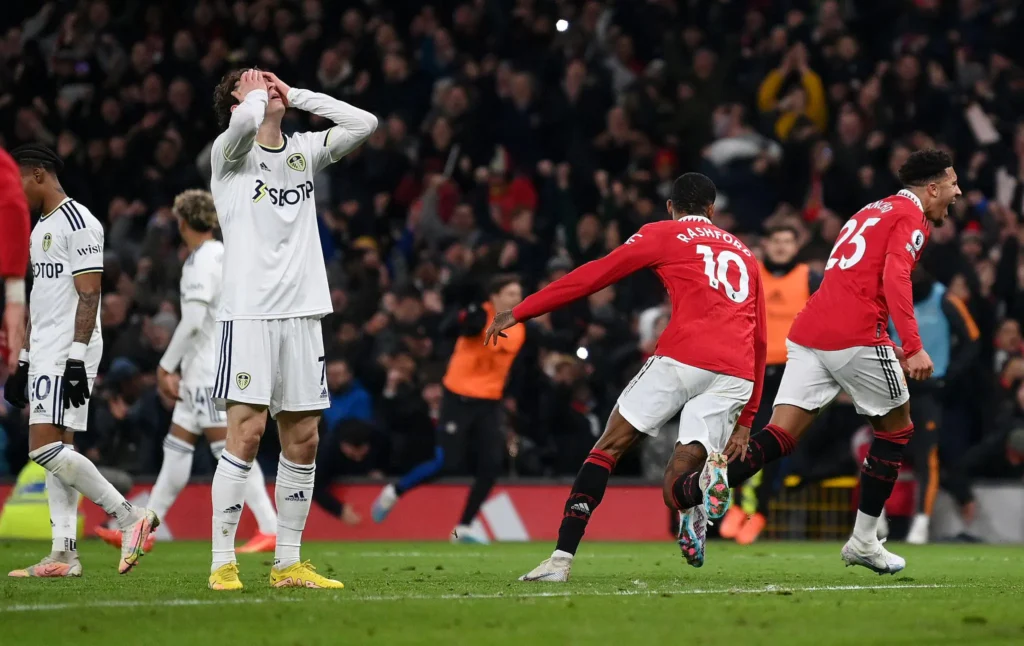 rating pemain MU vs Leeds reaksi pemain Manchester United